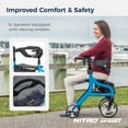 thumbnail image 5 of Drive Medical Nitro Sprint Rollator Rolling Walker, Blue, 5 of 9