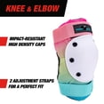 thumbnail image 4 of Eight Ball 3 Pack Child Knee Pads and Elbow Pads for Bike, Skate, and Scooter, Shaved Ice, 4 of 7