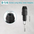 thumbnail image 3 of YOSIGHT SDS-Plus to SDS-Max Adapter for Rotary Hammers - 8-1/4 Inches Long Black Alloy Steel Adapter, 3 of 7