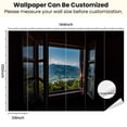 thumbnail image 3 of Peel and Stick Wallpaper Canvas window view mountain chalet pictures royalty free Modern Art Wall Mural Decor Self Adhesive and Removable 100in x 144in, 3 of 7