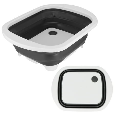 

Ecoyyzn Kitchen Tools Multifunction 2‑in‑1 Collapsible Cutting Board Drain Basket Container Kitchen Accessory Multifunction Cutting Board