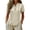 Khaki, variant on TGSLY Women's Henley Shirts Half Lightweight Button Down Solid Color Golf Tee Tops Dressy Short Sleeve Blouses with Contrast Stitch Trim XL
