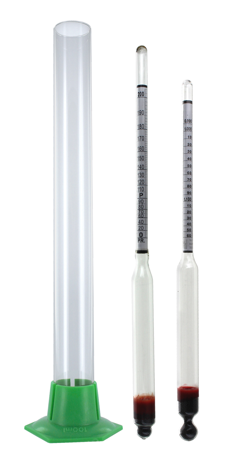 Alcoholmeter / Hydrometer / Glass Test Cylinder