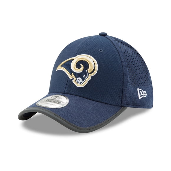 New Era Gorra de béisbol de entrenamiento LA Rams para hombre, azul, M/L
