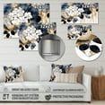 thumbnail image 4 of Designart "Hydrangea Blooms Heaven in White and Gold I" Floral Metal Wall Decor, 4 of 5