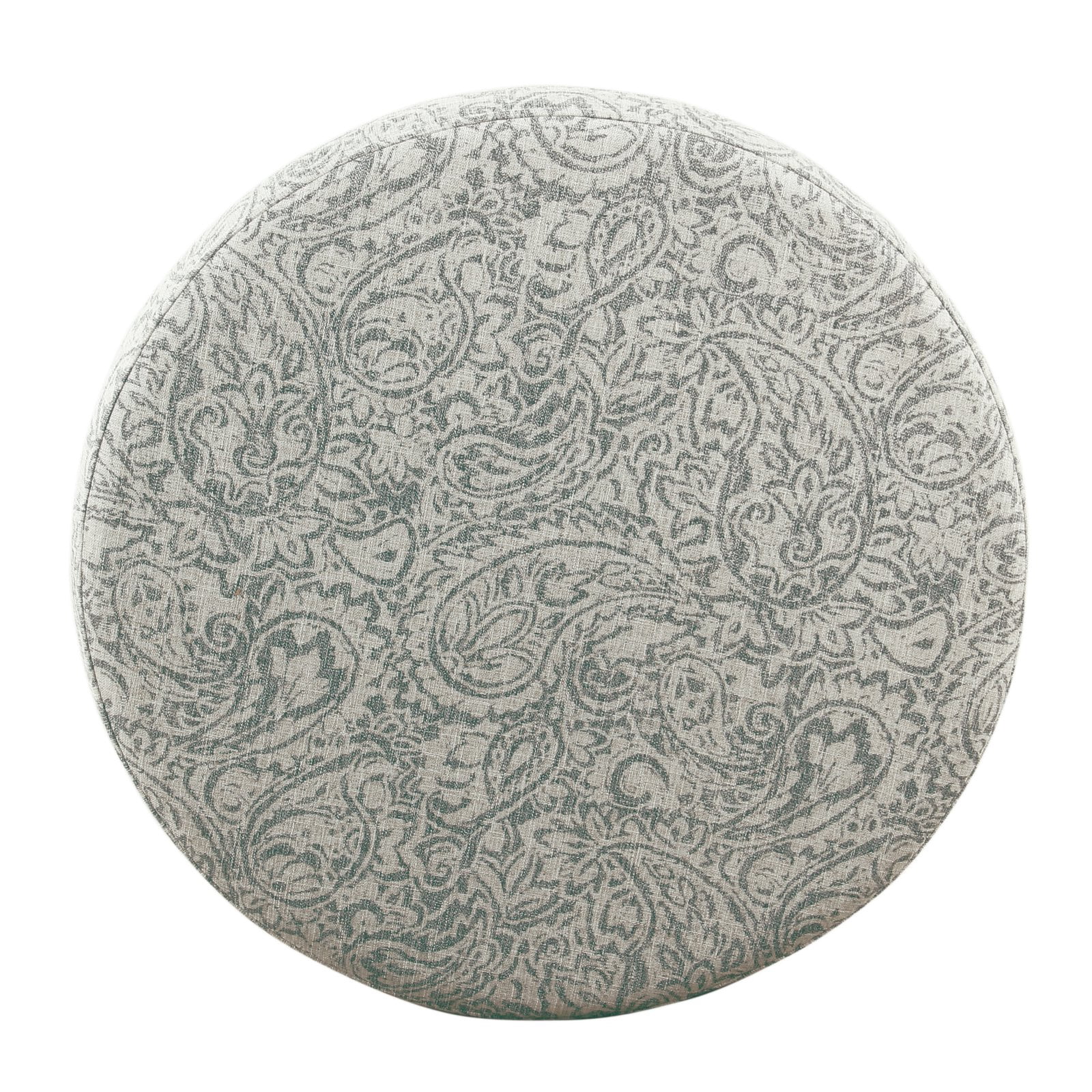 HomePop Storage Ottoman, Gray Floral