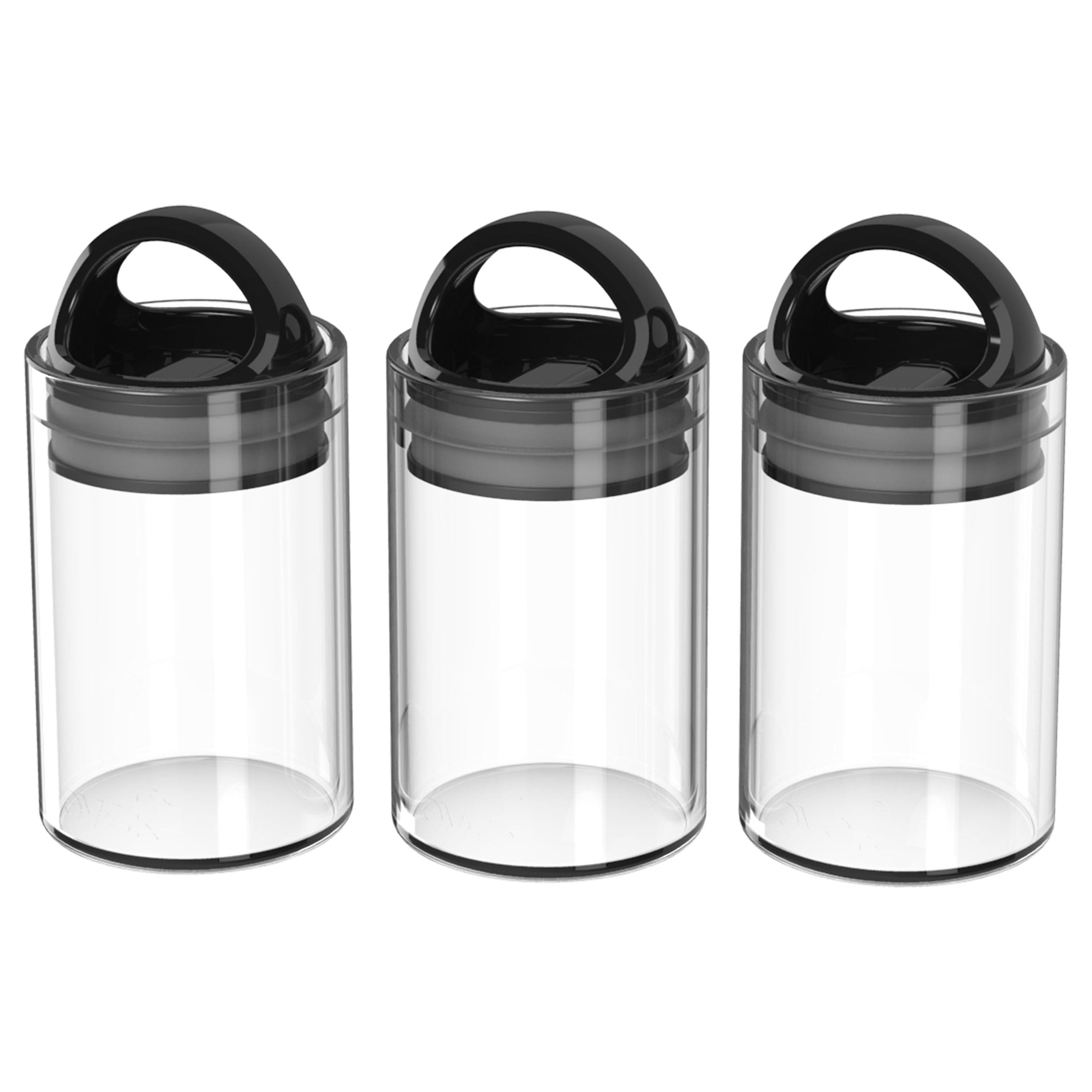 Prepara EVAK Glass Food Storage Jar With Soft-Touch Handle - Medium 0.5 Lb Size