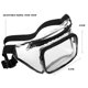 thumbnail image 3 of Bolsa De Hombro Bolsa de mensajero de PVC, bolsa de cinturón transparente portátil para deportes al aire libre (negro), 3 of 5