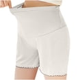 thumbnail image 4 of Maternity Shapewear, High Waisted Mid Thigh Seamless Pregnancy Underwear Over Bump Prevent Chaffing White M, 4 of 5
