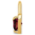 thumbnail image 2 of 14k Yellow Gold 14ky January Synthetic Birthstone Heart Charm Pendant, 2 of 4
