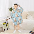 thumbnail image 6 of Wearable Blanket with Sleeves and Pocket Oversized Hooded Sweatshirt 3-14 YR Cute Capybara with Santa Hat S, 6 of 7