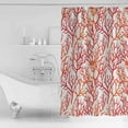 thumbnail image 4 of 60x72 Inch Shower Curtains for Bathroom Red Coral Coastal Fabric Bath Curtain Decor Summer Beach Nautical Ocean Waterproof Restroom Curtains Shower Set Accessories with 12 Hooks 60 Inch, 4 of 6