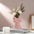 thumbnail image 5 of Bow Knot Flower Vase, Creative Sweet Girly Decorative Vase for Flower Arrangement, Small Storage Organizer, Cute Home Decor and Tabletop Ornament, 5 of 9