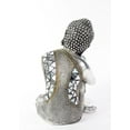 thumbnail image 2 of Feng Shui 6.5" Silver Electroplated Resting Meditating Buddha Figurine Peace Statues, 2 of 4