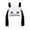 Black white, variant on Crochet Devil Horn Hat Headwear Comfortable Winter Warm Rabbits Ear Hat