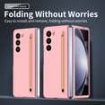 thumbnail image 5 of ShellTech Compatible Slim Case for Galaxy Z Fold 6 Case with Pen & S Pen Holder with Screen Protector Silky Liquid Hard PC Matte,Pink, 5 of 9