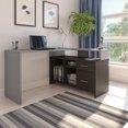 thumbnail image 3 of Bestar Equinox 56W L-Shaped Desk in slate & deep grey, 3 of 7