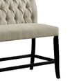 thumbnail image 4 of Benzara Fabric Upholstered Wooden Counter Height Bench, Beige and Black-Color:Beige and Black, 4 of 5