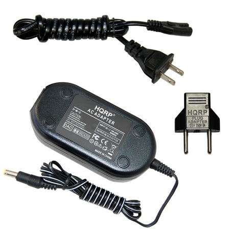 HQRP AC Power Adapter / Battery Charger + Cord for Sony ACFX150 / AC-FX150 Portable DVD Player Replacement + HQRP Euro Plug