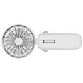 thumbnail image 4 of Ventilador de mano 4800mAh portátil pequeño mini ventilador de escritorio ajustable plegable con cordón desmontable para viajes al aire libre interior blanco, 4 of 5