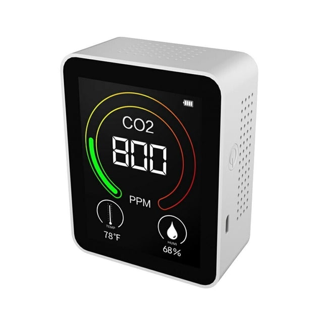 Scienceny Medidor de CO2 5 en 1, medidor Digital de temperatura y humedad, medidor de del aire recargable por USB, analizador Digital portátil Analizadores y rastreadores de circuitos No.02 Scienceny TO000491-02B
