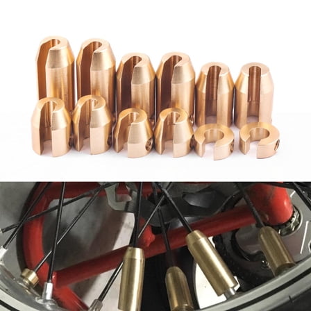 12 Pack Reusable Motorcycle Brass Wheel Spoke Balance Weights Refill Kit 6 Sizes