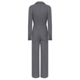 thumbnail image 4 of Manyakai Combinaisons pour Femmes Mode Combinaison à Boutons Décontractée Col Rabattu Manches Longues Tenue de Travail Gris m, 4 of 5