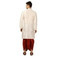 thumbnail image 3 of Mens Handmade Art Silk Loop Button Designer Kurta Dhoti Set/Mens Indian Sherwani, 3 of 4