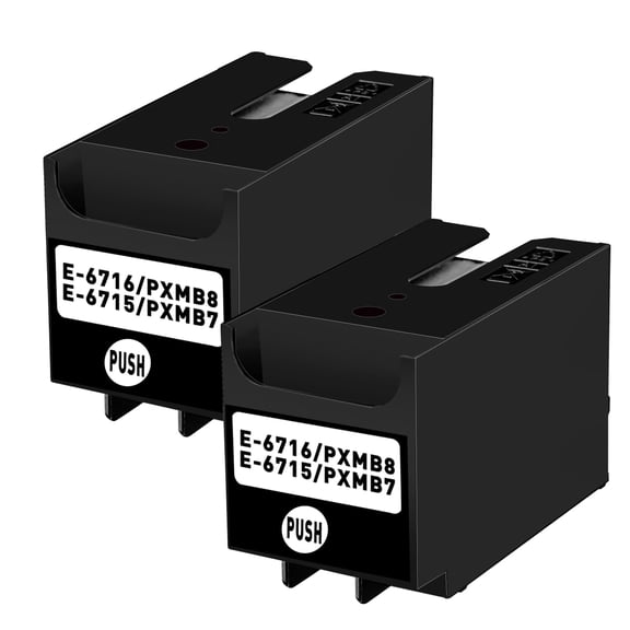 T6715 T6716 T671600 PXMB7 Ink Maintenance Box Replacement for WF3820 4820 4830 4720 4834 4734 4730 4740 M5799 5299 C5710 C5290 ET8700 EC-4030 4020 Printer（2 Pack）