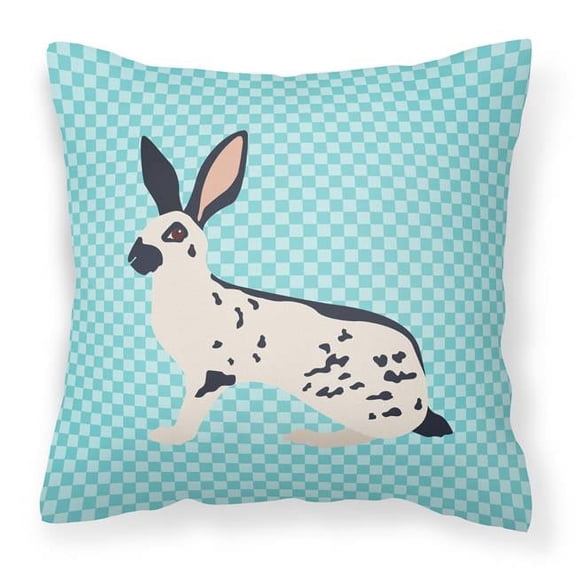 English Spot Rabbit Blue Check Fabric Decorative Pillow