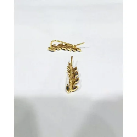 2Ct Marquise Cut Lab Created Blue Sapphire Cuff Earring's 14K Yellow Gold Plated