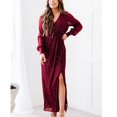 thumbnail image 3 of Vestido Maxi Bodycon ANGGREK de Lentejuelas Brillantes Suave Cuello en V para Aniversario y boda, 3 of 5