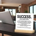thumbnail image 4 of Inspirational Success Desk Sign Decor Success Definition Acrylic Desk Plaque Sign Home Office Decoration 4x4 Inch, 4 of 6