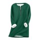 thumbnail image 2 of Hfnxid Womens Long Sleeve Sweaters Quarter Zip Thicken Fleece Pullover Winter Warm Sweatshirts Fashion Comfy Loungewear Green,L, 2 of 10