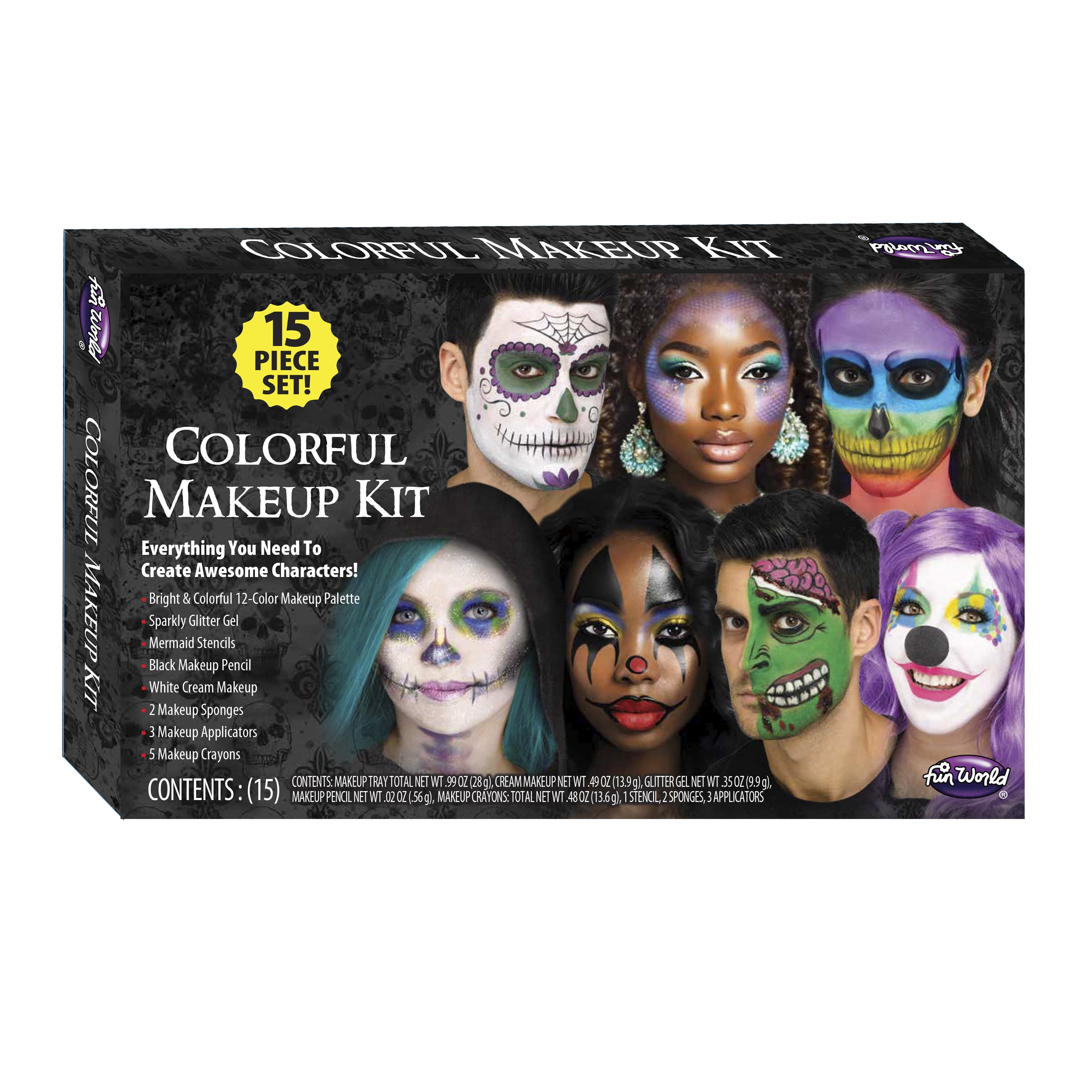 Colorful Colossal Make-up Kit, Halloween Make-up for Adults, by Fun World