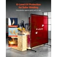thumbnail image 2 of VEVOR 2 Pcs Rideaux de Soudure, Écran de Protection en Vinyle Résistant aux Flammes avec Protection UV à 6 Niveaux et Trous de Suspension, Portable pour Atelier/usage Industriel, Rouge, 2 of 9