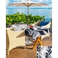 thumbnail image 5 of Fsddascl Vintage Navy Blue Botanical Outdoor Tablecloth - 60x120 Inch Rectangle Dining Table Cover, Tropical Leaves Modernism Waterproof Outdoor Table Cloth with Umbrella Hole & Zipper for Patio, 5 of 7