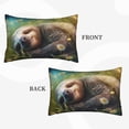 thumbnail image 3 of Binfone Daisy Sleeping Sloth Standard Size Pillowcase, Long Staple Pure Cotton Envelope Closure Pillow Cover (Pillow core not included),16"x24", 3 of 7