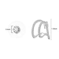 thumbnail image 2 of Yoursfs 2Pcs Silver Clip on Cartilage Earrings with CZ Stud Earring for Women Men Dainty Platinum Plated Claw Ear CuffS Set Jewelry, 2 of 4