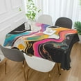 thumbnail image 2 of Yayeee Tablecloths 54" x 54" Rectangle Wrinkle Resistant Party Table Cover, Colorful Black, 2 of 8