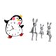 thumbnail image 5 of Reloj De Pared De Madera Con Diseño De Pingüino Y Conejo De Dibujos Animados, Decorativo, Con Pilas, Multifuncional, Para El Hogar, Dormitorio, Escritorio, Mesa, Centro De Mesa, Adorno,, 5 of 8