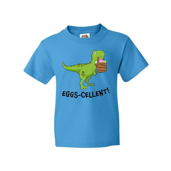 Inktastic Eggs-cellent Cute Easter T-Rex Dinosaur Youth T-Shirt