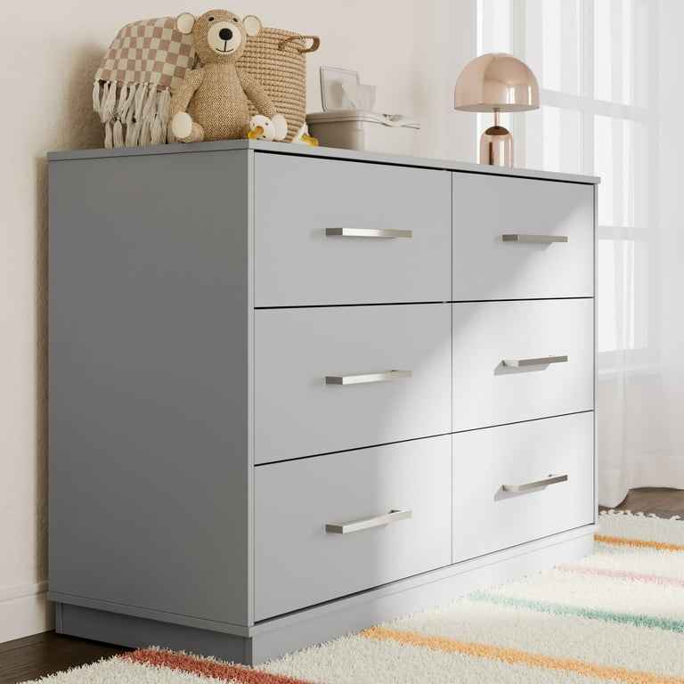 Graco Essentials 6 Drawer Bedroom Dresser - Pebble Gray