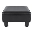 thumbnail image 2 of Modern Small Faux Leather Footstool, Rectangular Sofa Side Stool, Black, 2 of 7
