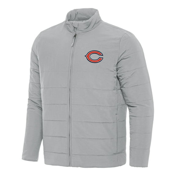 Men's Antigua Gray Chicago Bears Swelter Full-Zip Jacket