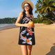 thumbnail image 3 of Fotbe Tricolor Koi Fish Trio Vestido de Verano sin Mangas para Mujer – Vestido Midi Línea A, Estilo Camiseta Floral, Vestido Playero Casual y Fluido, 3 of 7