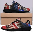 thumbnail image 3 of Puerto Rico American flag Shoes Sneakers for Women Men Black Size 10.5, 3 of 7