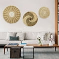thumbnail image 3 of 3Pcs Woven Wall Basket Seagrass Ornaments Handmade Art Ornament Boho Style Wall Decor, 3 of 13