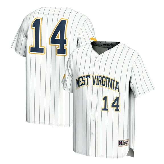 Unisex GameDay Greats #14 White West Virginia Mountaineers Lightweight Baseball Fashion Jersey
