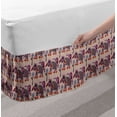 thumbnail image 2 of Ethnic Bed Skirt, Repetitive and Ukrainian Folktales Inspired Myth Elements Animal Illustration, Elastic Bedskirt Dust Ruffle Wrap Around for Bedding Decor, 4 Sizes, Multicolor, by Ambesonne, 2 of 2